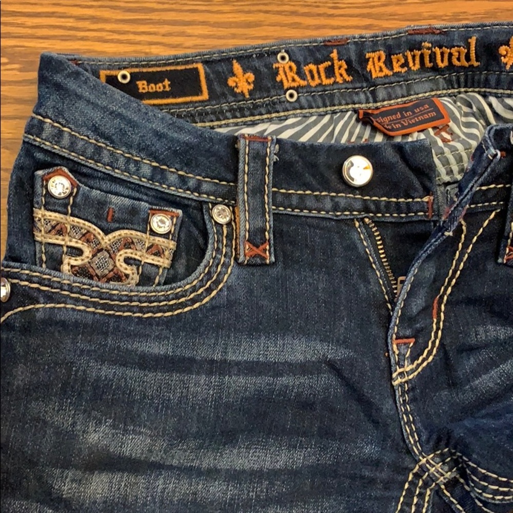 Dark wash rock revival boot cut jeans - Picture 4 of 4
